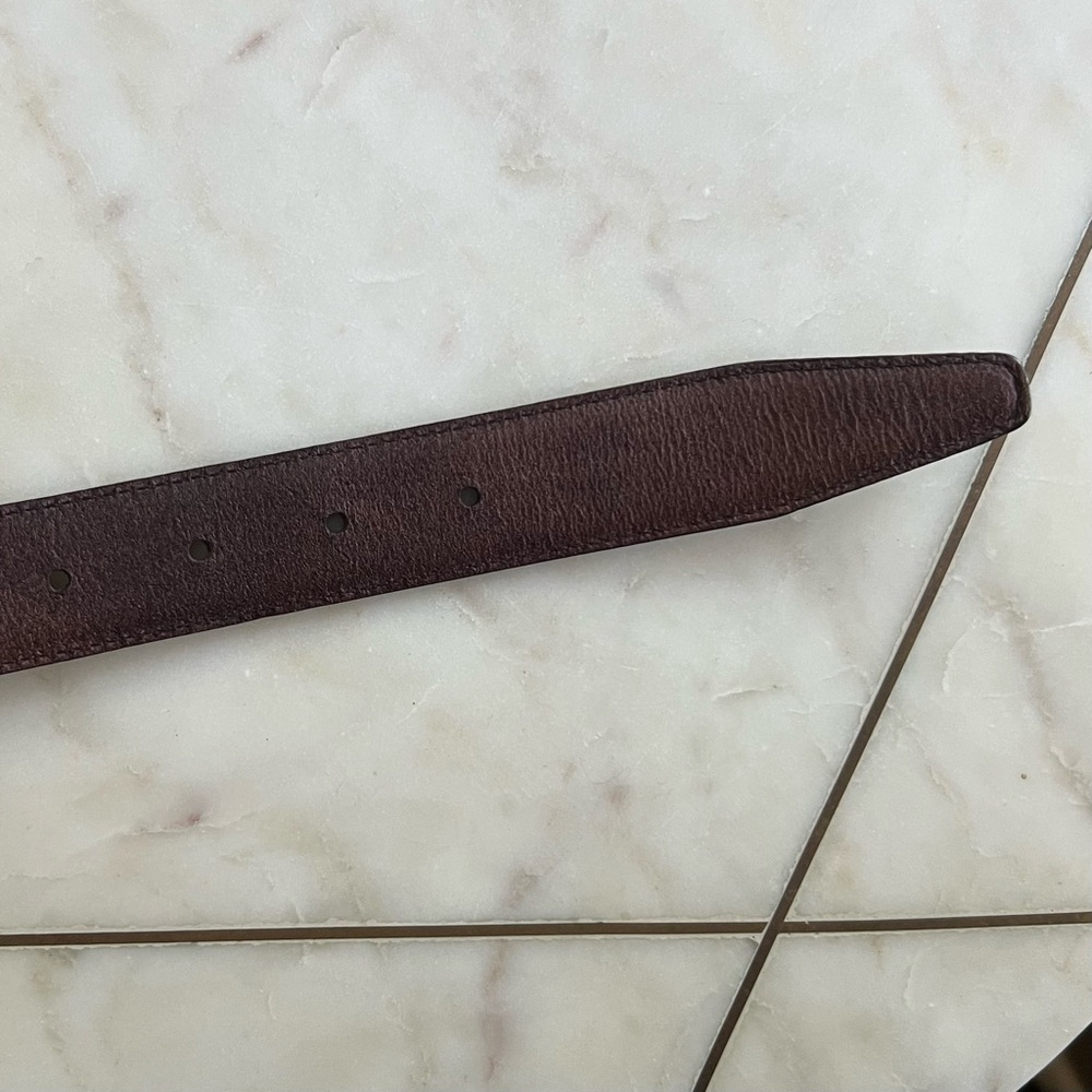 Vintage FOSSIL Genuine Leather BROWN Belt W/ Silver BUCKLE Medium (M) 29-33” - Picture 17 of 17